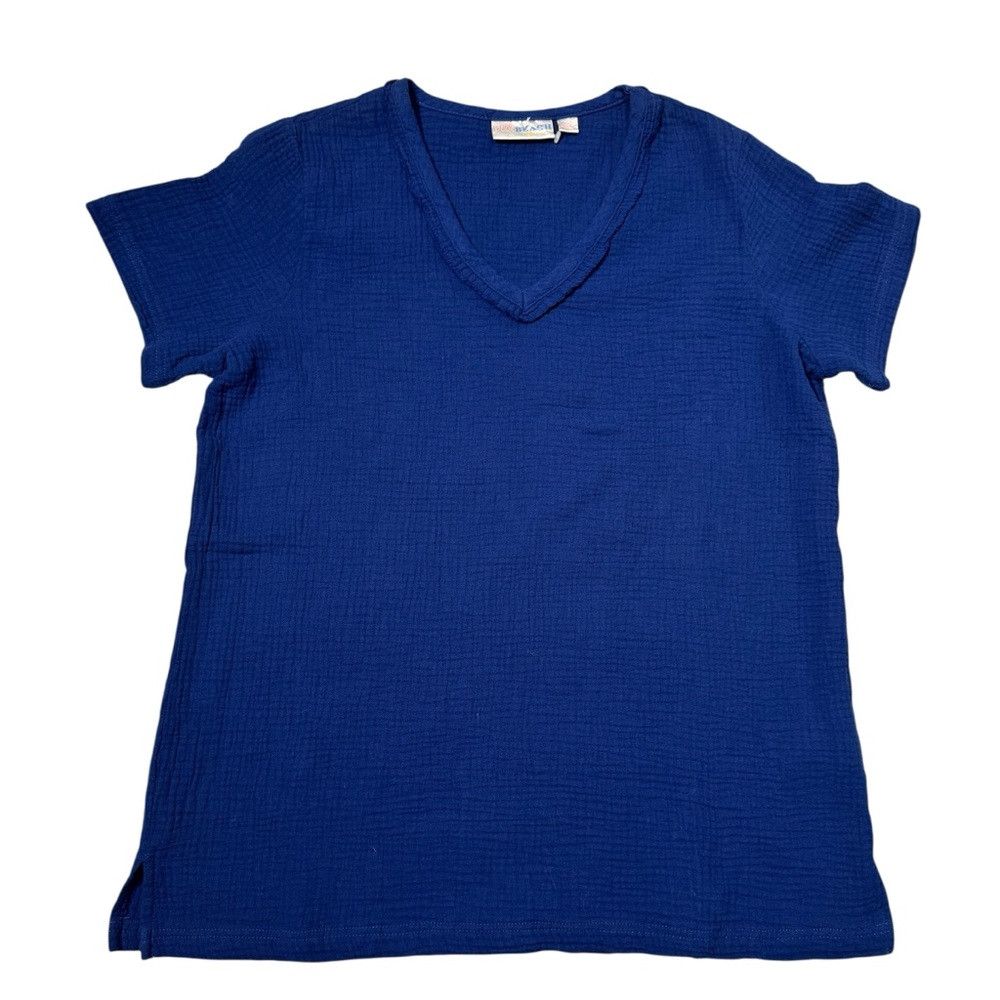 Other New Belle Beach by Kim Gravel Gauze V-Neck Nautical Navy Co Size XS / US 0-2 / IT 36-38 - 6 Thumbnail