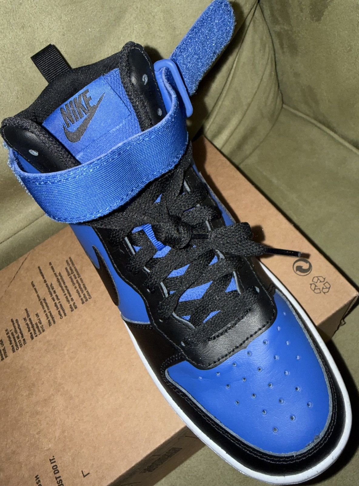 Nike Nike “Black Game Royal” Court Borough Mid 2 sneakers, GS NEW Size US 6.5 / EU 39-40 - 6 Thumbnail