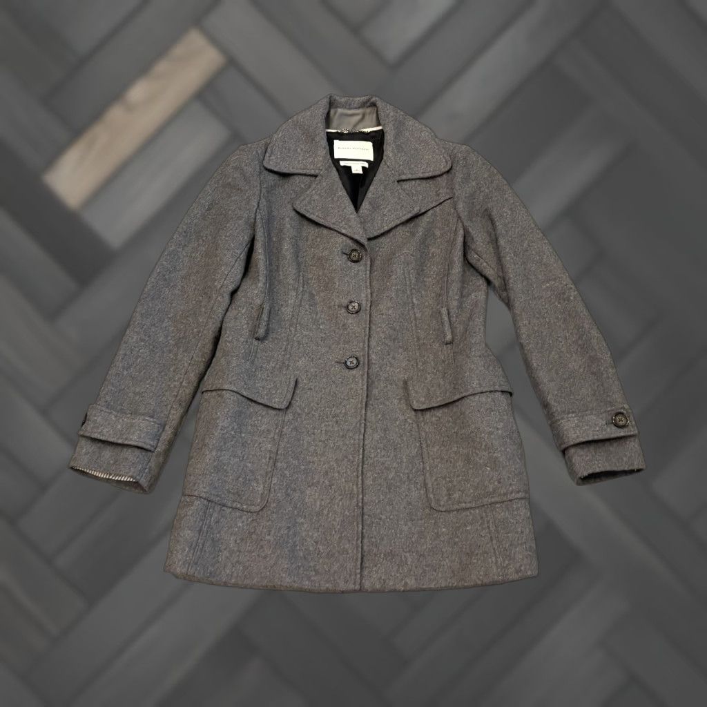 Banana Republic Banana Republic Peacoat Womens Small Gray Wool Blend Italian Fabric Mod Jacket Size S / US 4 / IT 40 - 1 Thumbnail