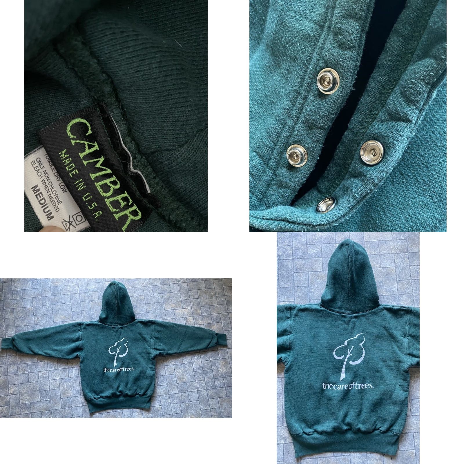 Vintage VINTAGE Camber Hoodie Mens Pullover Snap Green M Heavyweight Long Sleeve Size US M / EU 48-50 / 2 - 9 Thumbnail