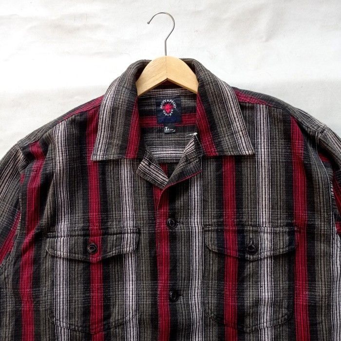 Flannel Joint Japan heavy weight plaid stripes flannel outter shirt Size US L / EU 52-54 / 3 - 2 Thumbnail