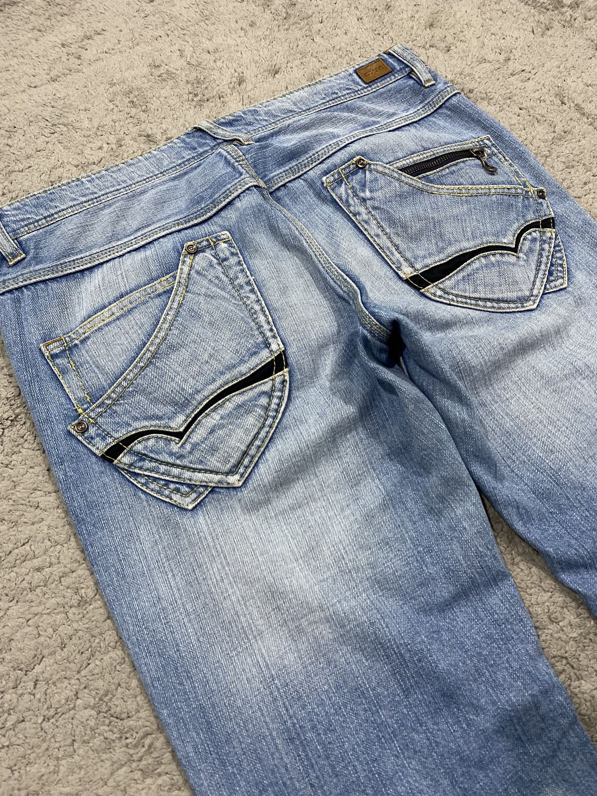 If Six Was Nine Nicole Club For Men Flared Studded Punk Style Jeans Denim Size US 34 / EU 50 - 12 Thumbnail