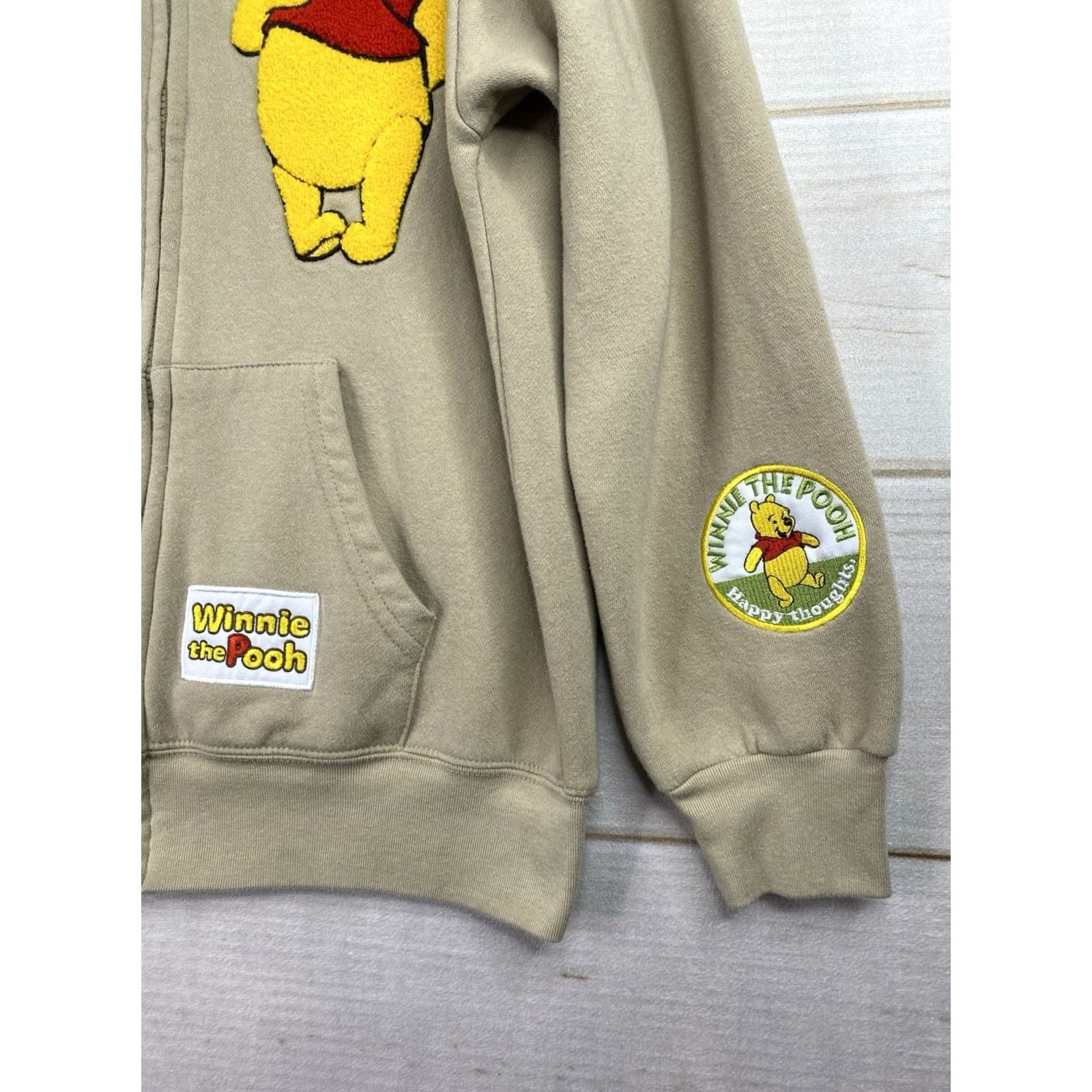 Disney Disney Winnie the Pooh Womens Hoodie Sweatshirt Zip-Up S Embroidered Brown 60% Cotton 40% Polyester Crew Neck Hooded Full Zip Womens Size S Size S / US 4 / IT 40 - 2 Thumbnail