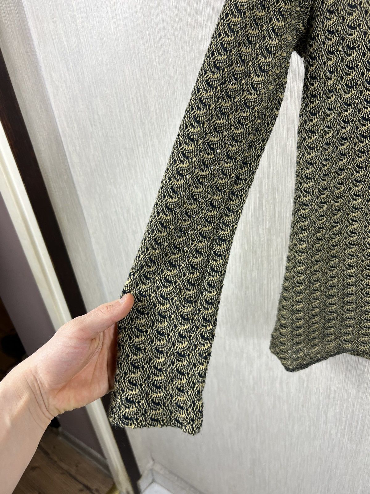 Missoni Vintage 90s Missoni Sport wool knit button up shirt pattern Size M / US 6-8 / IT 42-44 - 10 Thumbnail