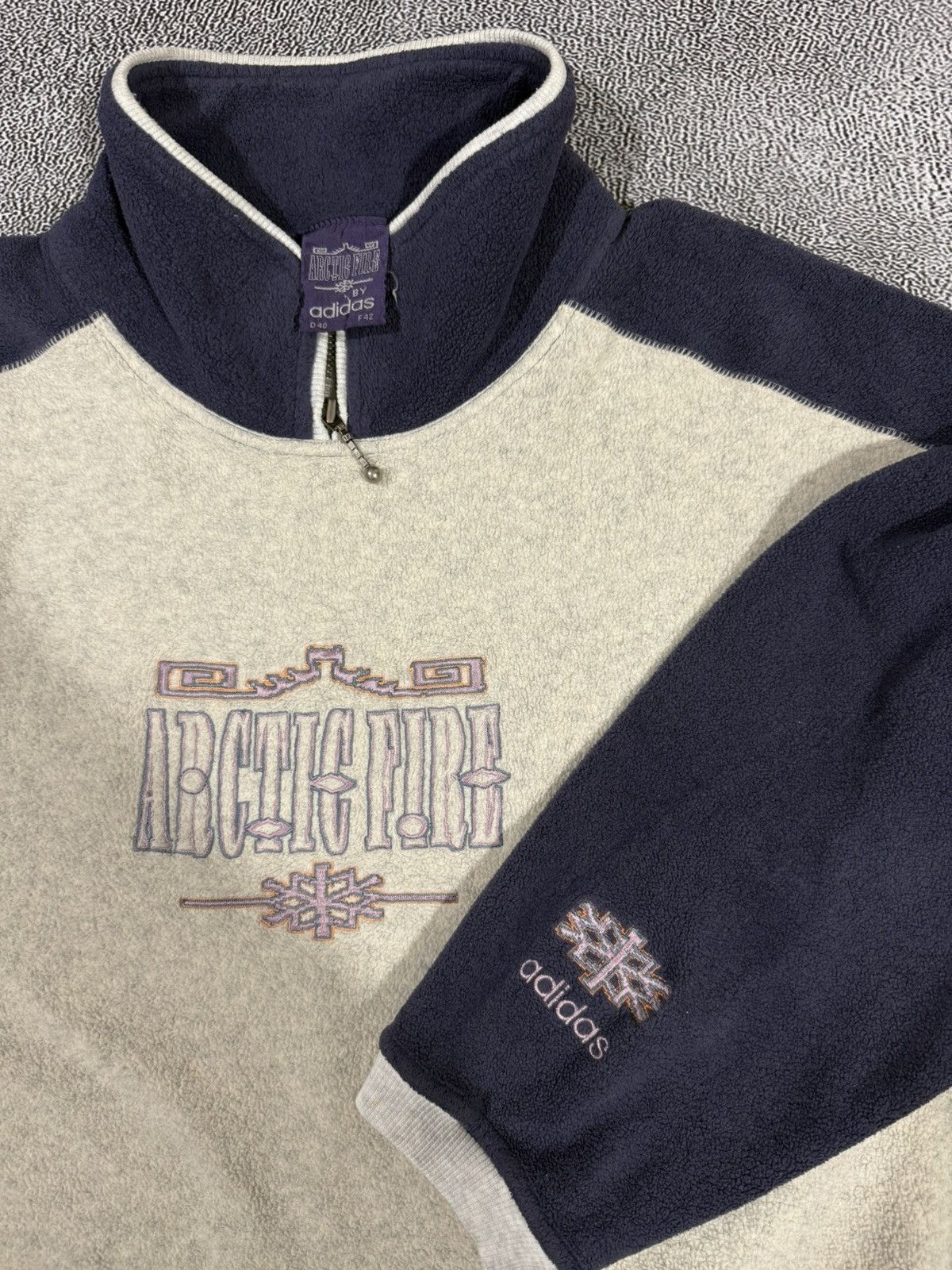 Adidas Adidas Arctic Fire Vintage Fleece Quarter Zip Pullover Size US L / EU 52-54 / 3 - 1 Thumbnail