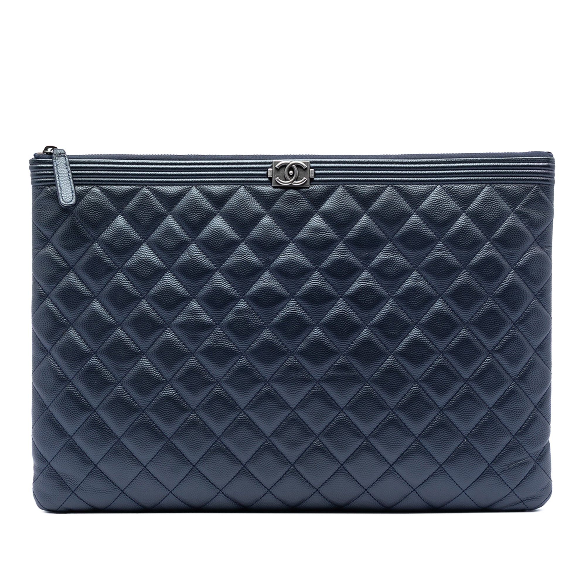 Chanel Large Quilted Caviar Boy O Case Clutch Size ONE SIZE - 1 Thumbnail