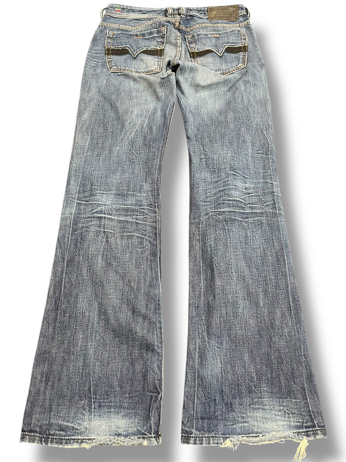 Diesel Vintage Diesel Zatiny Flare Faded Denim Size US 31 - 5 Thumbnail