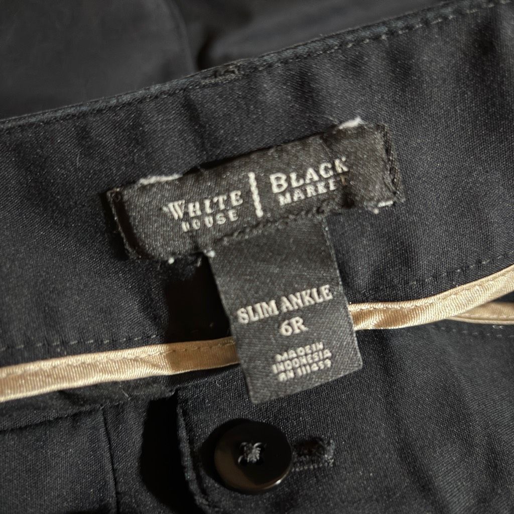 White House Black Market White House Black Market Flat Front Mid-Rise Slim Ankle Pant Size 28" / US 6 / IT 42 - 3 Thumbnail