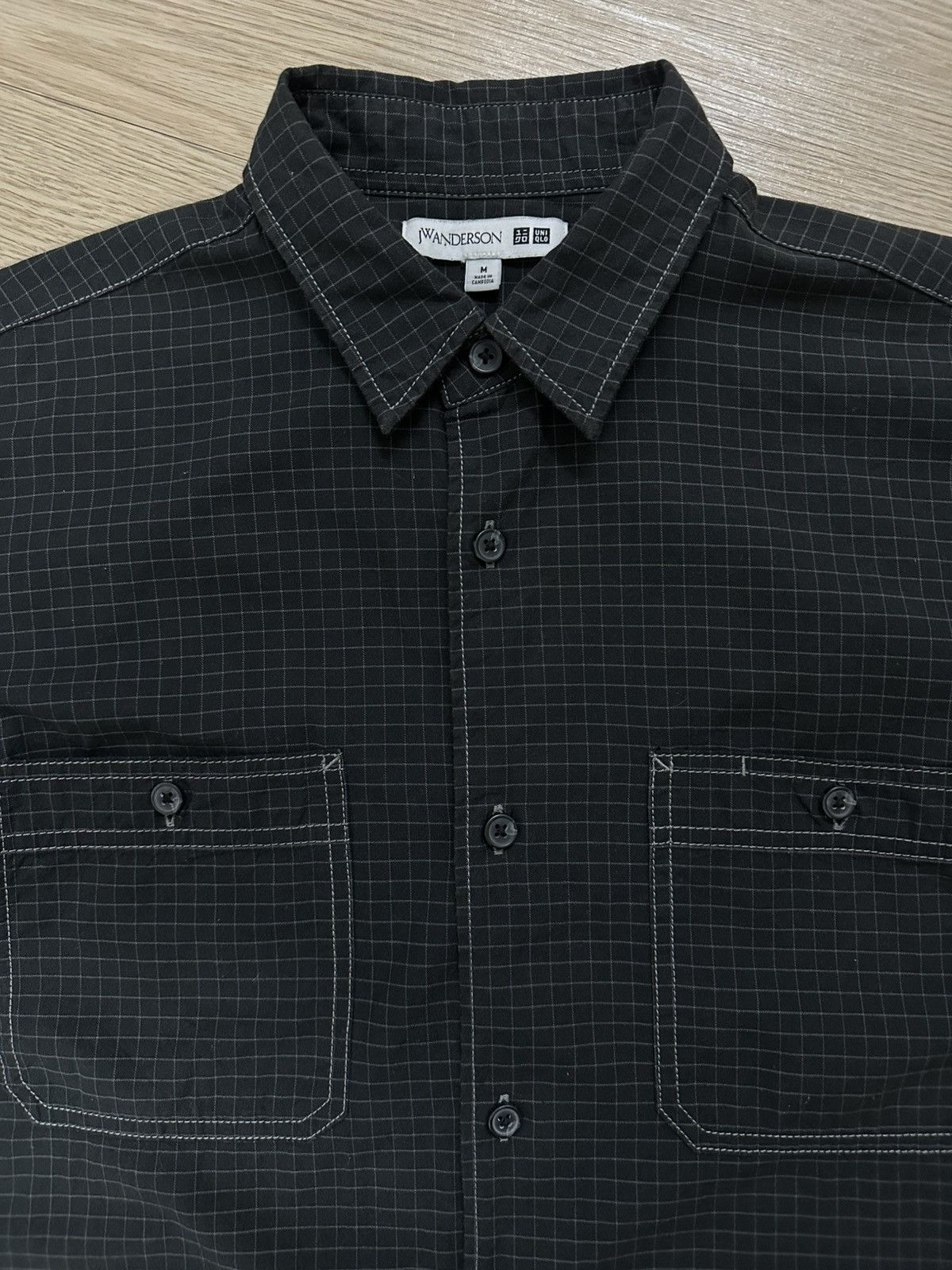 Beauty Beast × JW Anderson × Uniqlo Rare J.W. Anderson Uniqlo Checkered Double Pocket Work Shirt Size US M / EU 48-50 / 2 - 3 Thumbnail