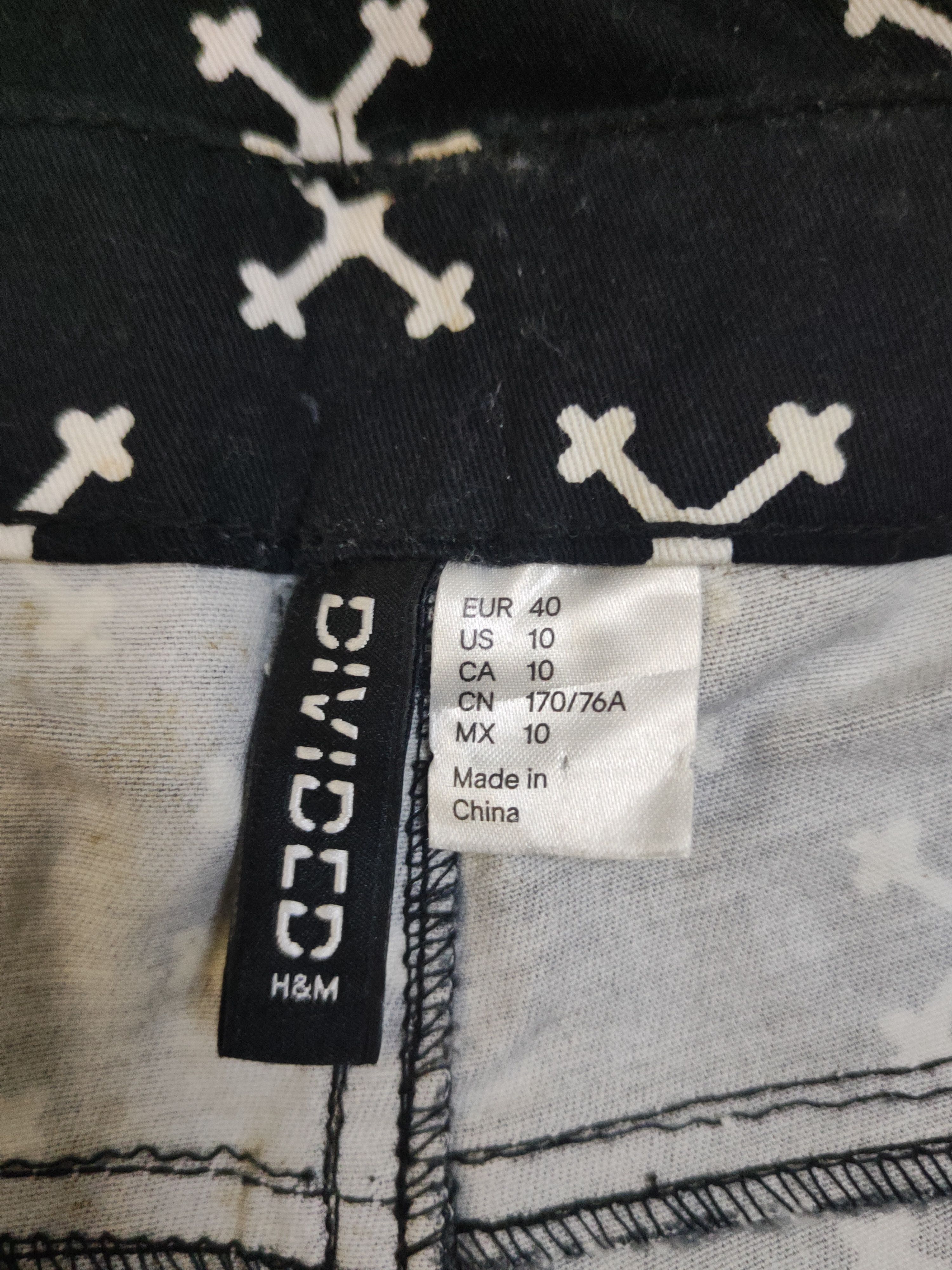 Divided DL Divided H&M Black White Multipocket Casual Pants #46-011 Size 31" - 13 Thumbnail