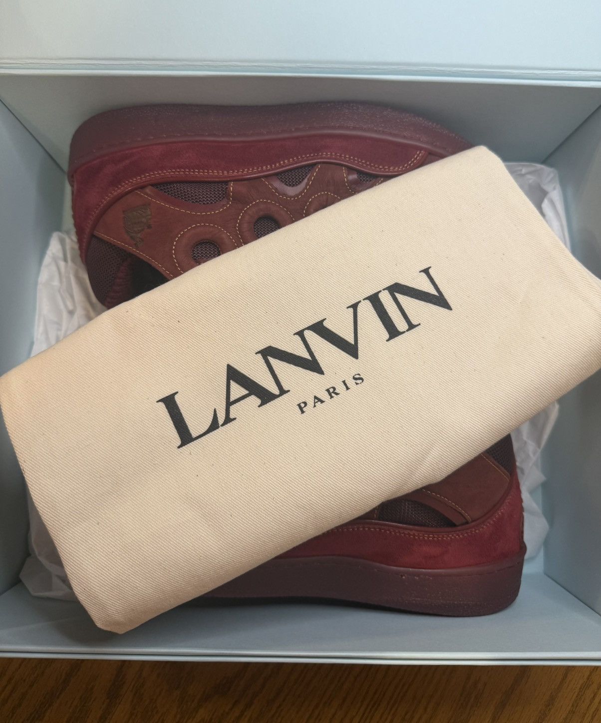 Lanvin Lanvin Curb Sneaker (Maroon/Red) Size US 9 / EU 42 - 9 Thumbnail