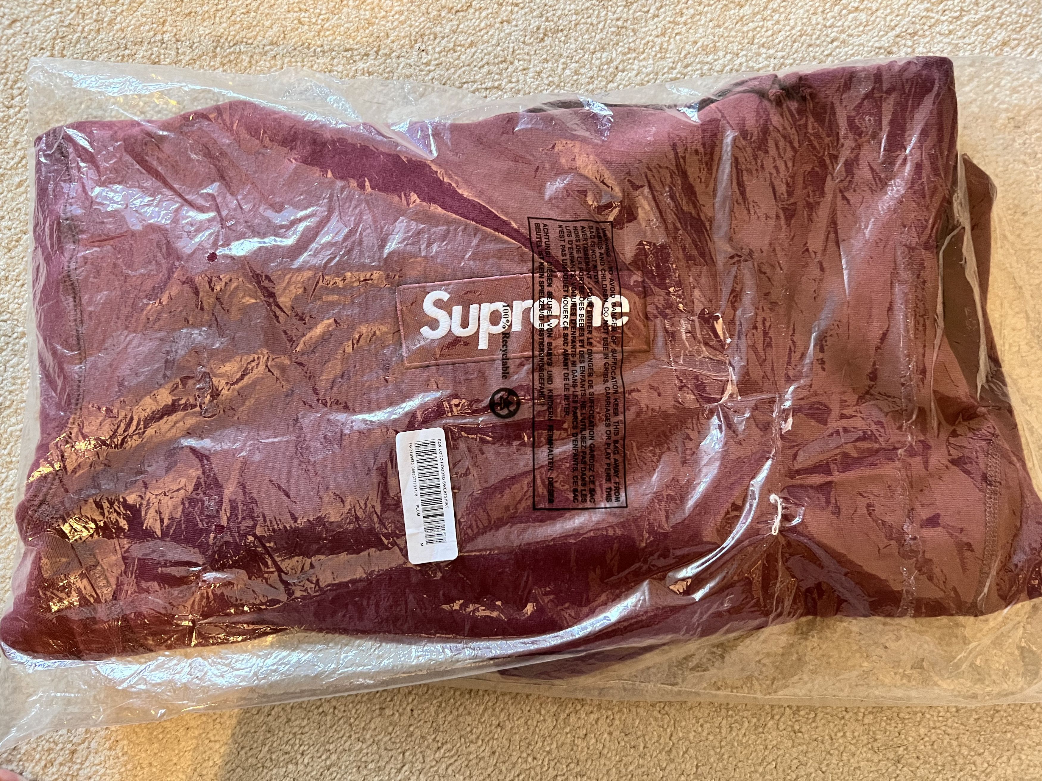 Supreme Supreme Plum Box Logo Hoodie FW21 | Grailed 