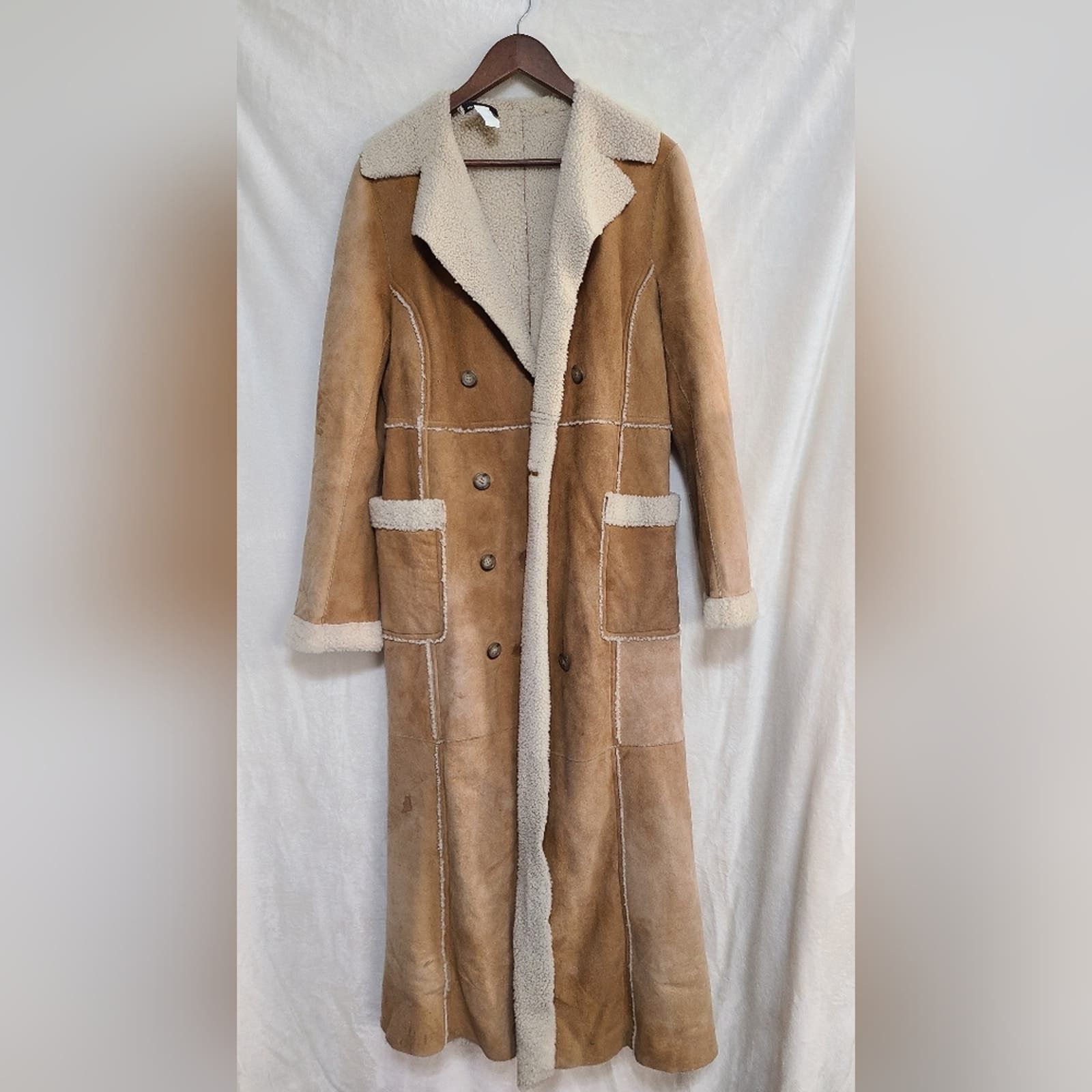 image of Kors Michael Kors Women's Shearling Coat Size M in Tan
