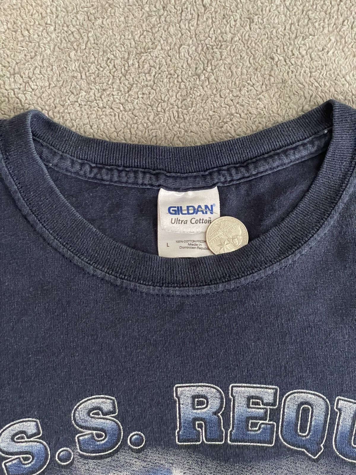 Gildan × Vintage Navy Blue ‘U.S.S Requin’ Submarine T-shirt Men’s Large Size US L / EU 52-54 / 3 - 4 Thumbnail