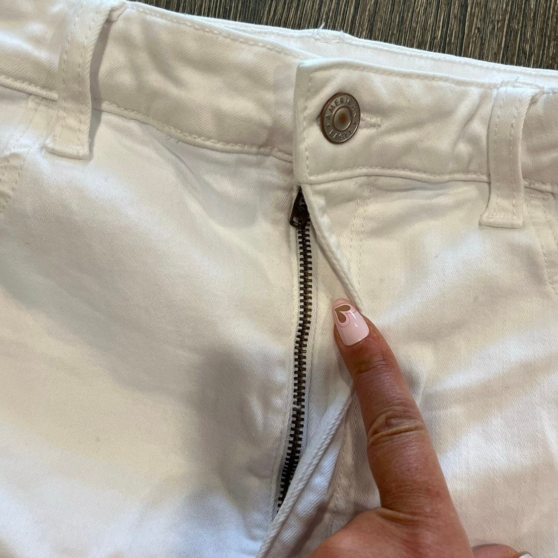 American Eagle Outfitters American Eagle Jegging Crop Jeans Distressed White Size 16 Size 38" / US 16 / IT 52 - 4 Thumbnail