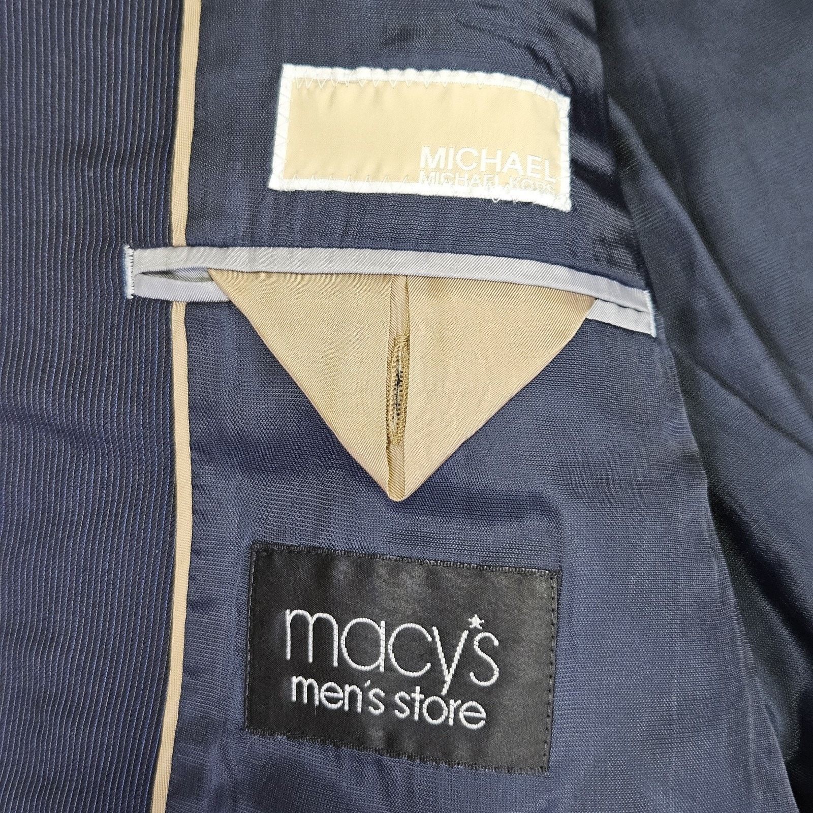 Michael Kors Michael Kors Madison Suit Peak Lapel Micro Stripe Black Set Size 38S - 9 Thumbnail