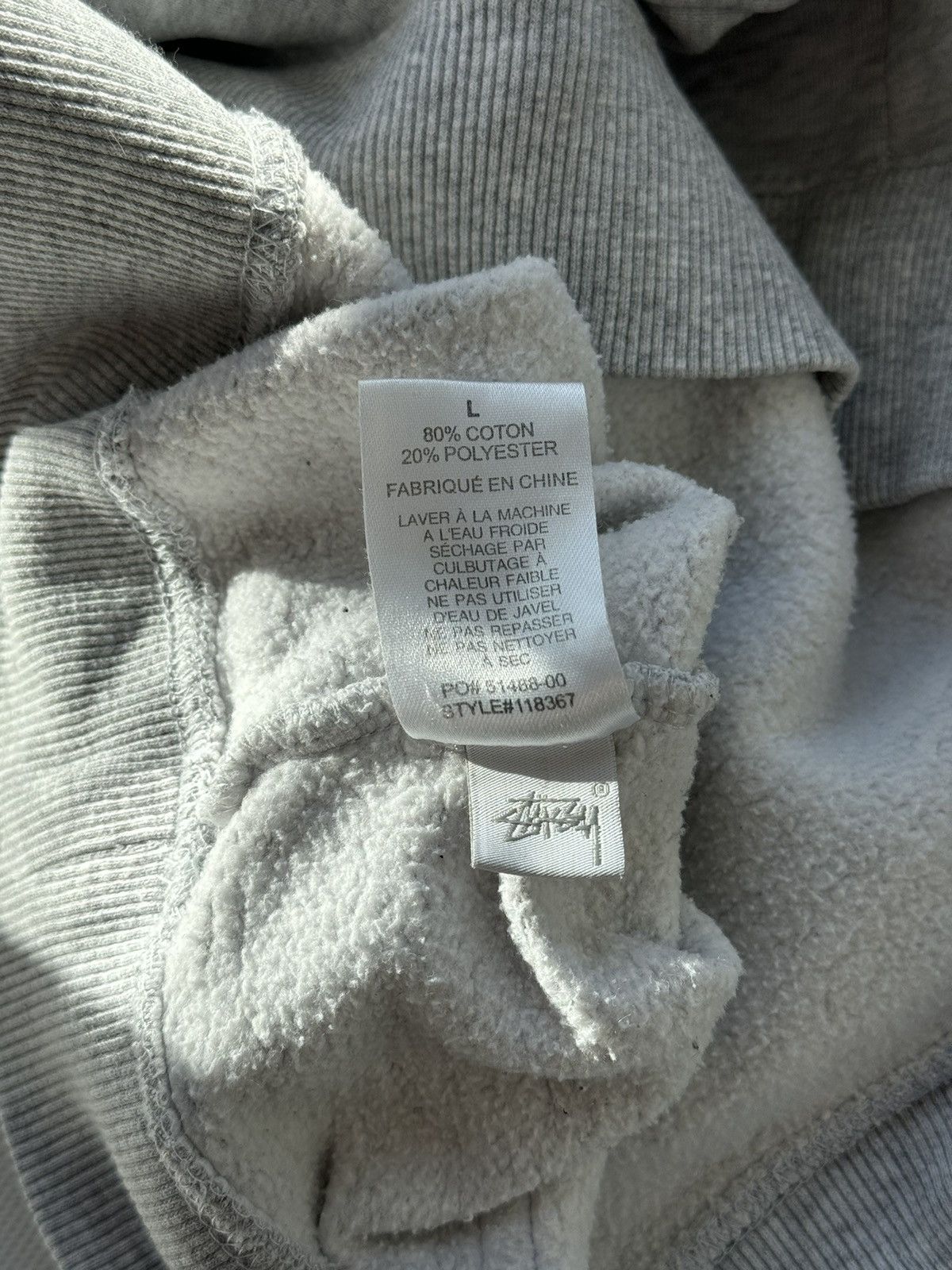 Stussy × Vintage STUSSY CENTER LOGO VINTAGE OVERSIZE HOODIE Size US XL / EU 56 / 4 - 11 Thumbnail