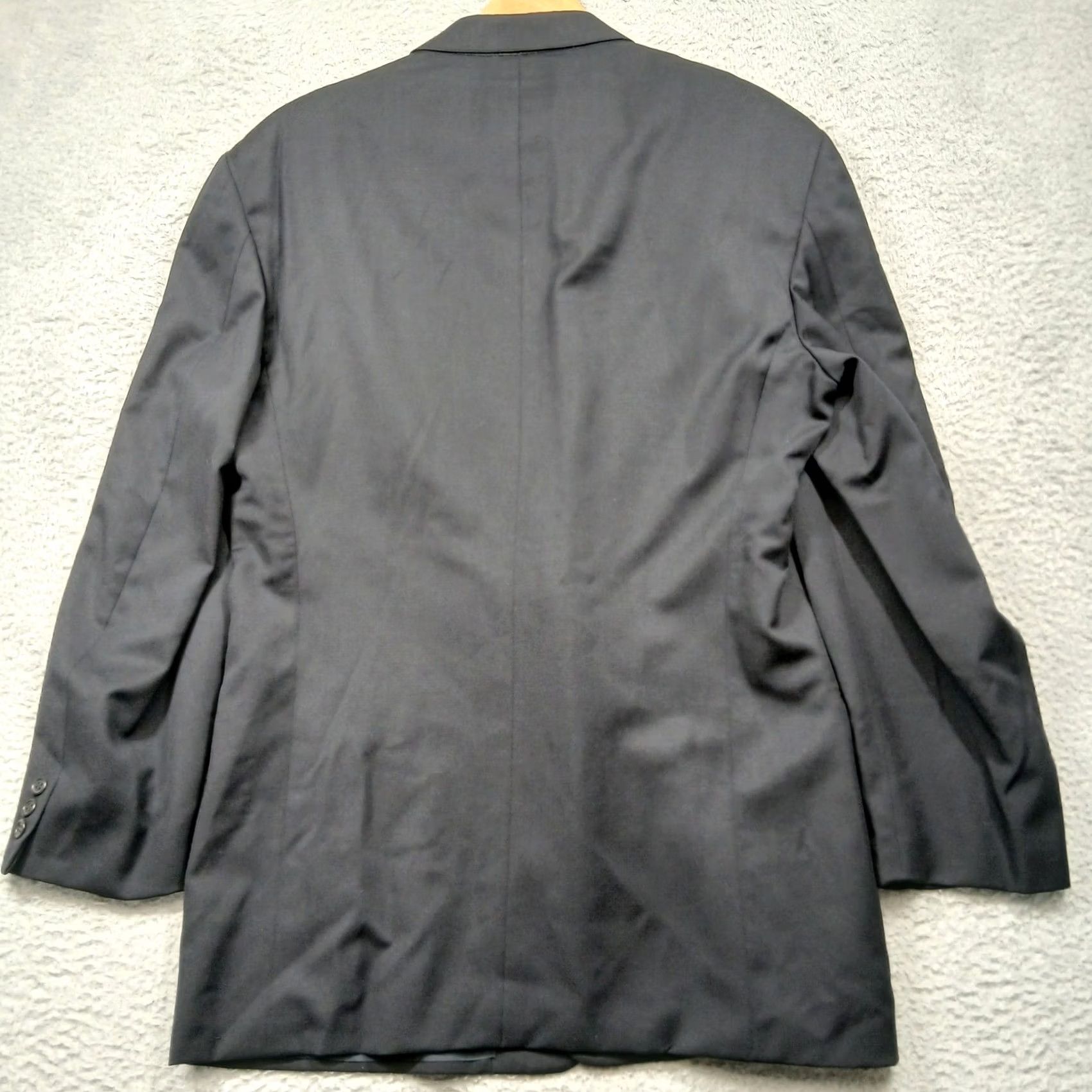 Vintage VINTAGE Mani Giorgio Armani Wool Blazer Men's 54L Navy 2 Button Made in Italy Beige Gray Size 44R - 3 Thumbnail
