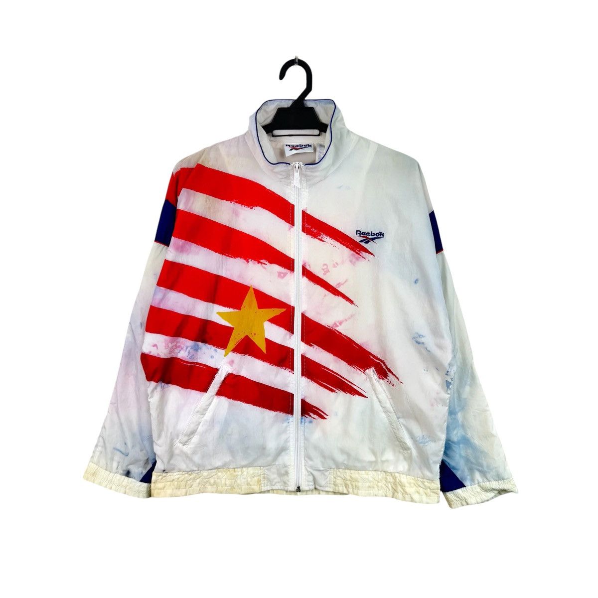 Reebok × Vintage Vintage Thrash Reebok Flag Jacket Size US M / EU 48-50 / 2 - 1 Thumbnail