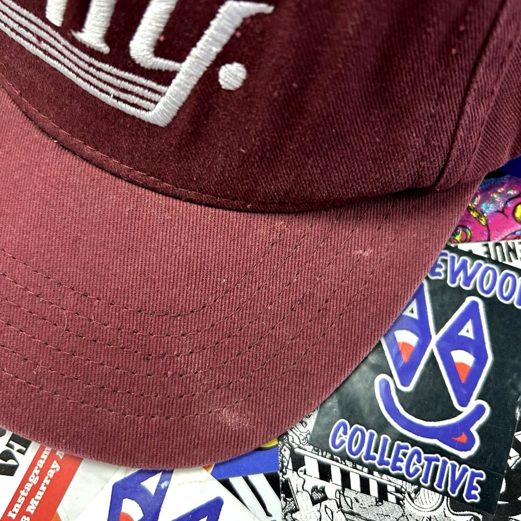 Only NY VINTAGE Only NY Hat Mens One Size Maroon Red Snapback Cap Made USA Skateboarding Streetwear Size ONE SIZE - 4 Thumbnail