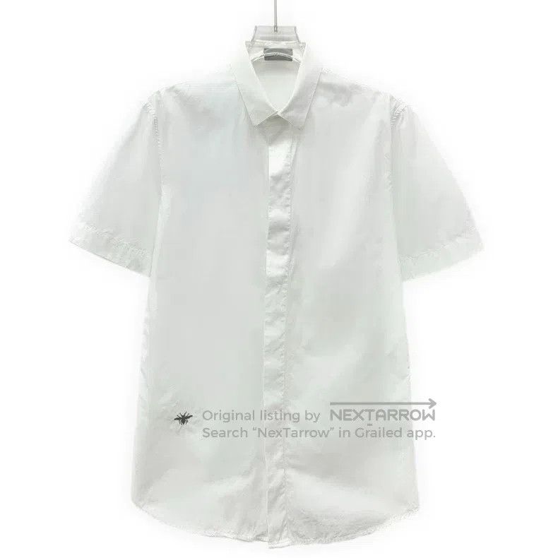 Dior Dior Size 37 White bee embroidery cotton lapel single-breas Size US XXS / EU 40 - 1 Thumbnail
