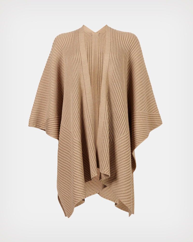 Allsaints Allsaints avant garde wool blend ribbed cardigan poncho Size ONE SIZE - 6 Thumbnail