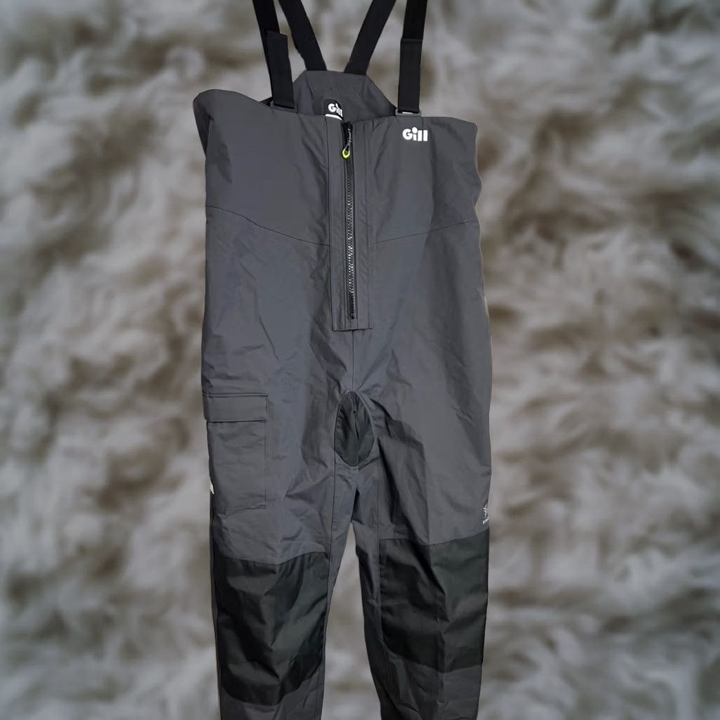 Vintage GILL OS32T Salopettes Bib Trousers Mens XL Coastal Waterproof Graphite Pants Mens XL Waterpoof Nylon Track Pants Size US 36 / EU 52 - 1 Thumbnail