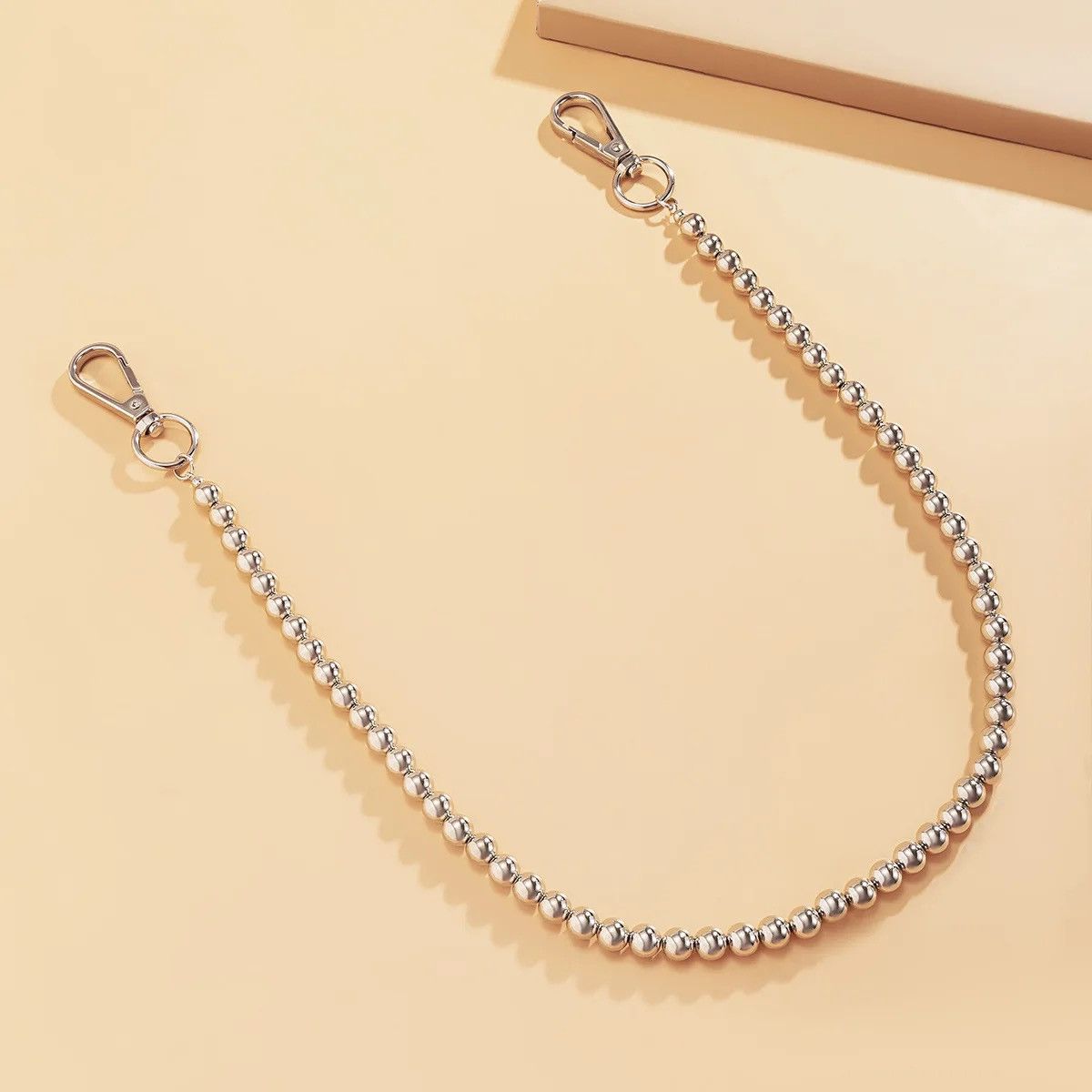 Jewelry Metal Beads Beaded Jeans Key Wallet Chain Size ONE SIZE - 2 Thumbnail