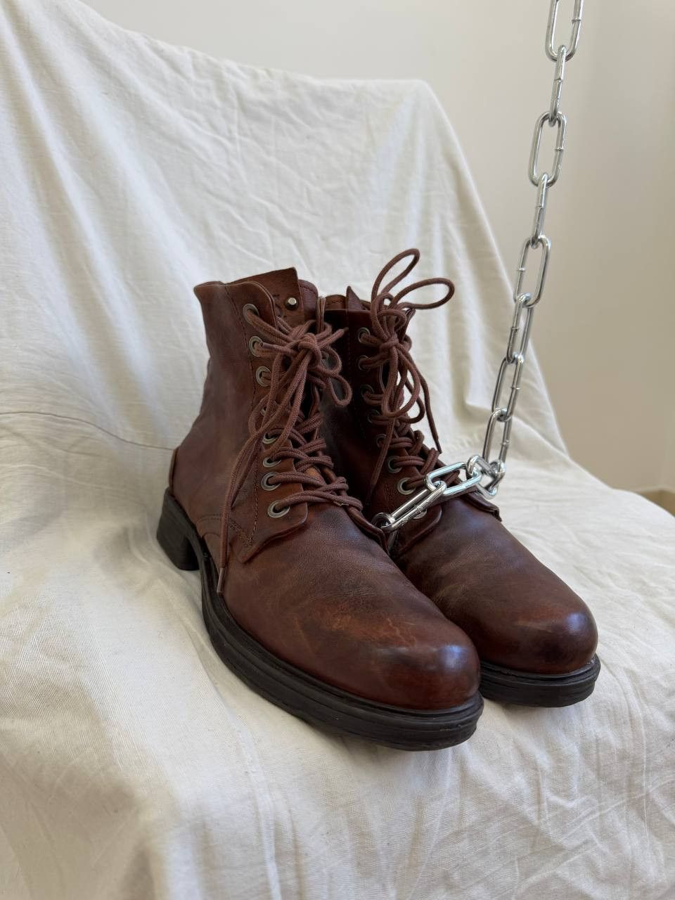 A.S.98 Avant Garde A.S. 98 14th Addiction Style Leather Boots Size US 7 / IT 37 - 8 Thumbnail