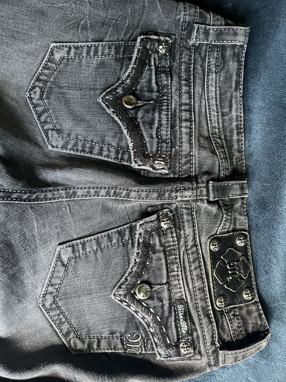 Miss Me × Vintage Y2K Miss Me Avant Garde Skinny Jeans Size 28" / US 6 / IT 42 - 3 Thumbnail