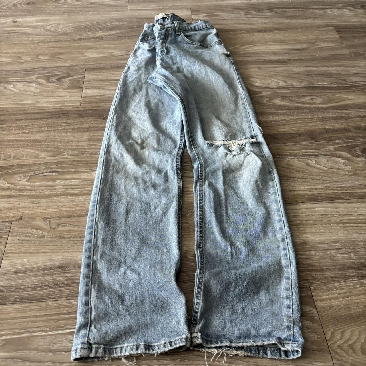 Vintage Crazy Vintage Y2K/2000s Grunge Light Wash Distressed Denim Jeans! 28x32 Size US 28 / EU 44 - 3 Thumbnail