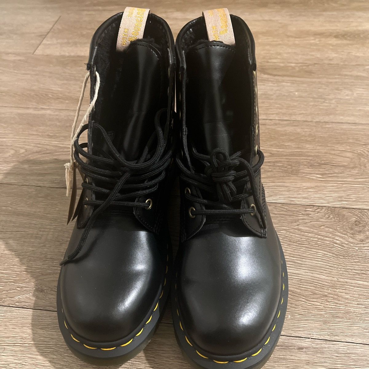 Dr. Martens NWT Dr. Martens 1460 Boots | Black Vegan Leather Size US 9 / IT 39 - 4 Thumbnail