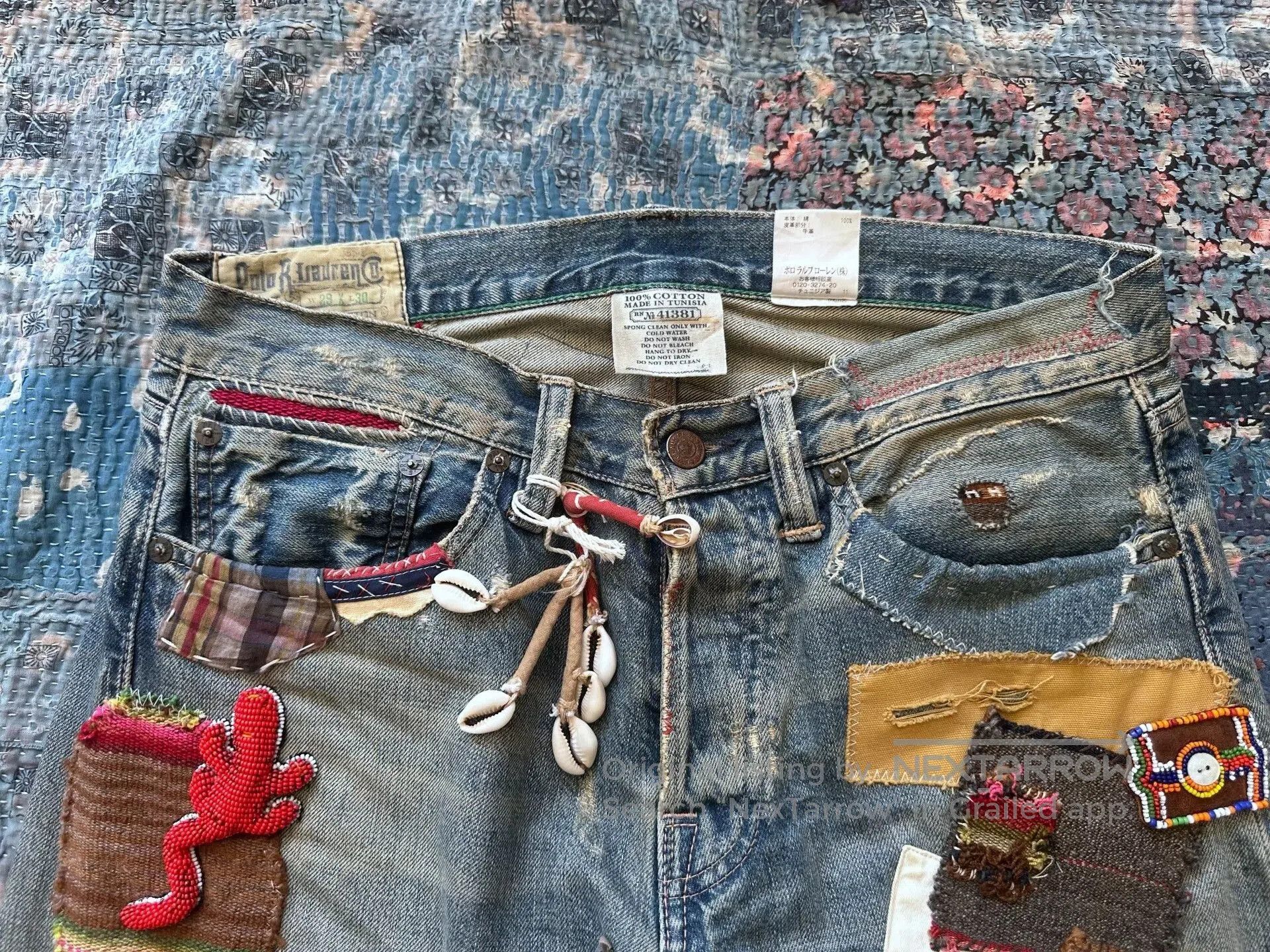 RRL Ralph Lauren Polo Ralph Lauren Patchwork Denim Jeans. Size US 29 - 3 Thumbnail