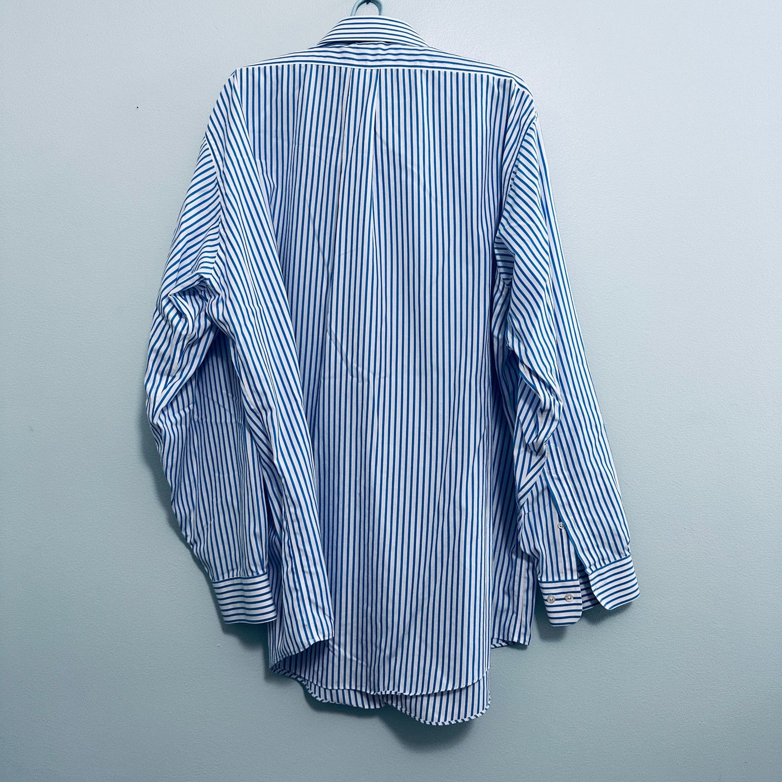 Brooks Brothers Brooks Brothers blue striped traditional fit button down Size US XL / EU 56 / 4 - 3 Thumbnail