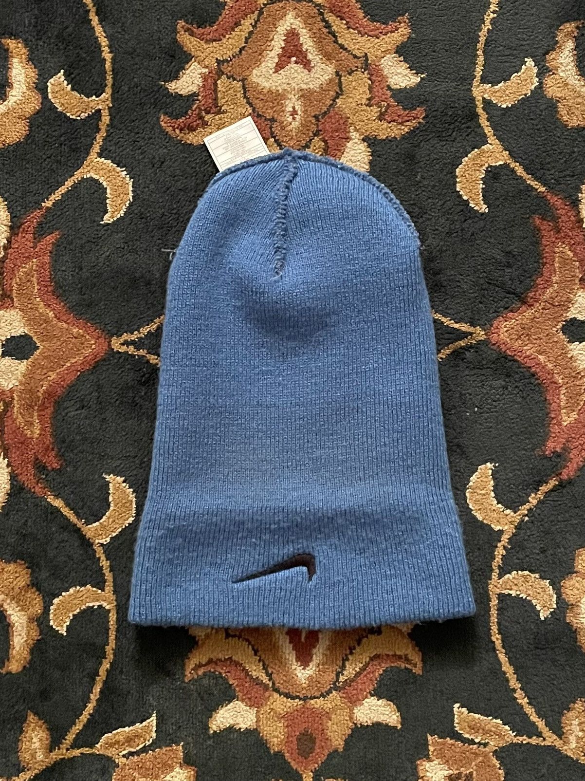 Nike Vintage 90s Nike Swoosh Logo Blue Beanie Toque Hat Size ONE SIZE - 5 Thumbnail