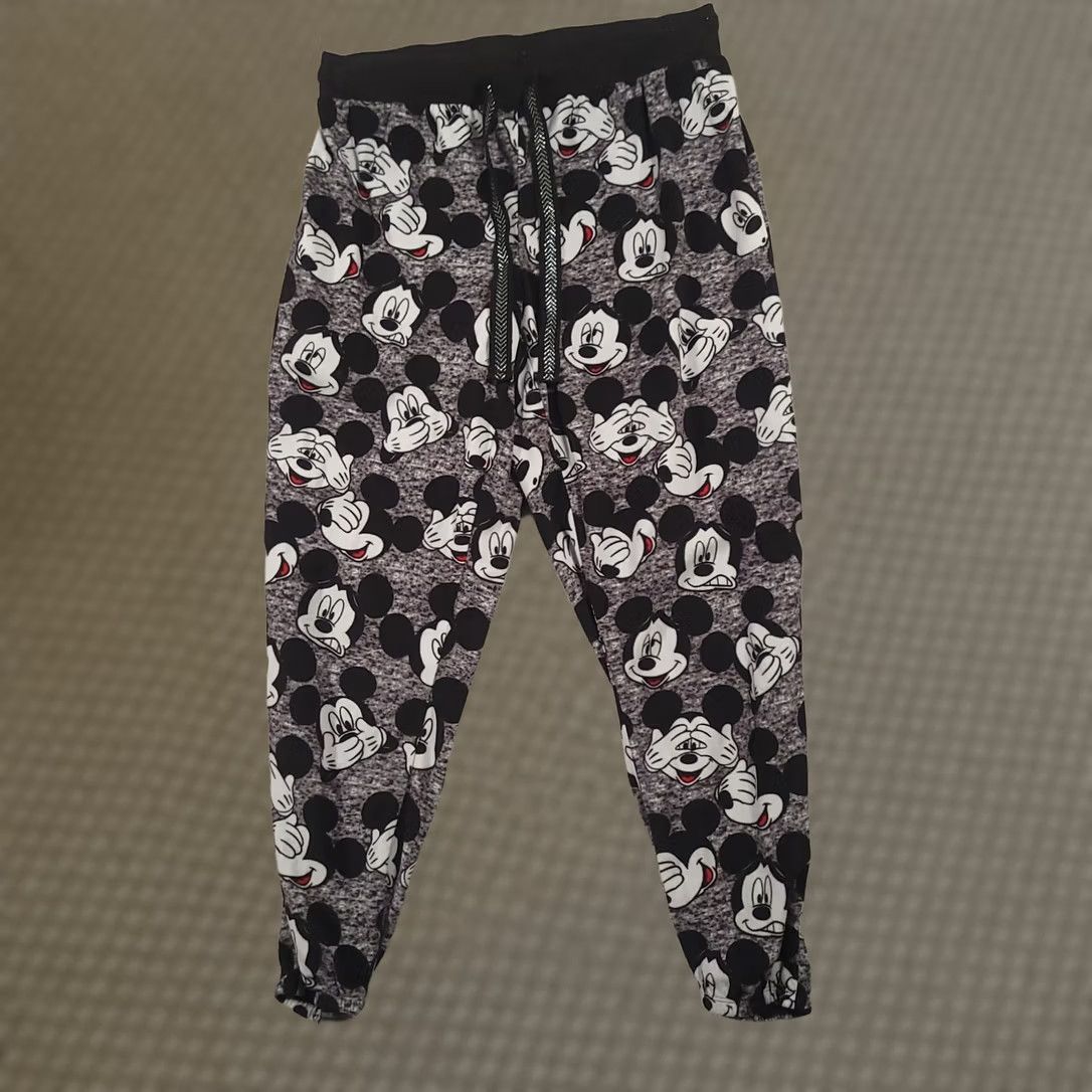 Disney VINTAGE? No — Disney Women’s Gray Mickey Mouse Sleep Pants Loungewear Pajama Bottoms Medium Size 32" / US 10 / IT 46 - 1 Thumbnail