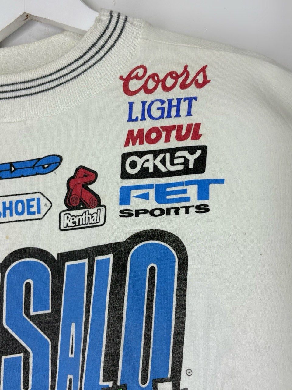 Other Vintage Sinisalo Kawasaki Racing Motocross Long Sleeve Shirt Size US XL / EU 56 / 4 - 14 Thumbnail