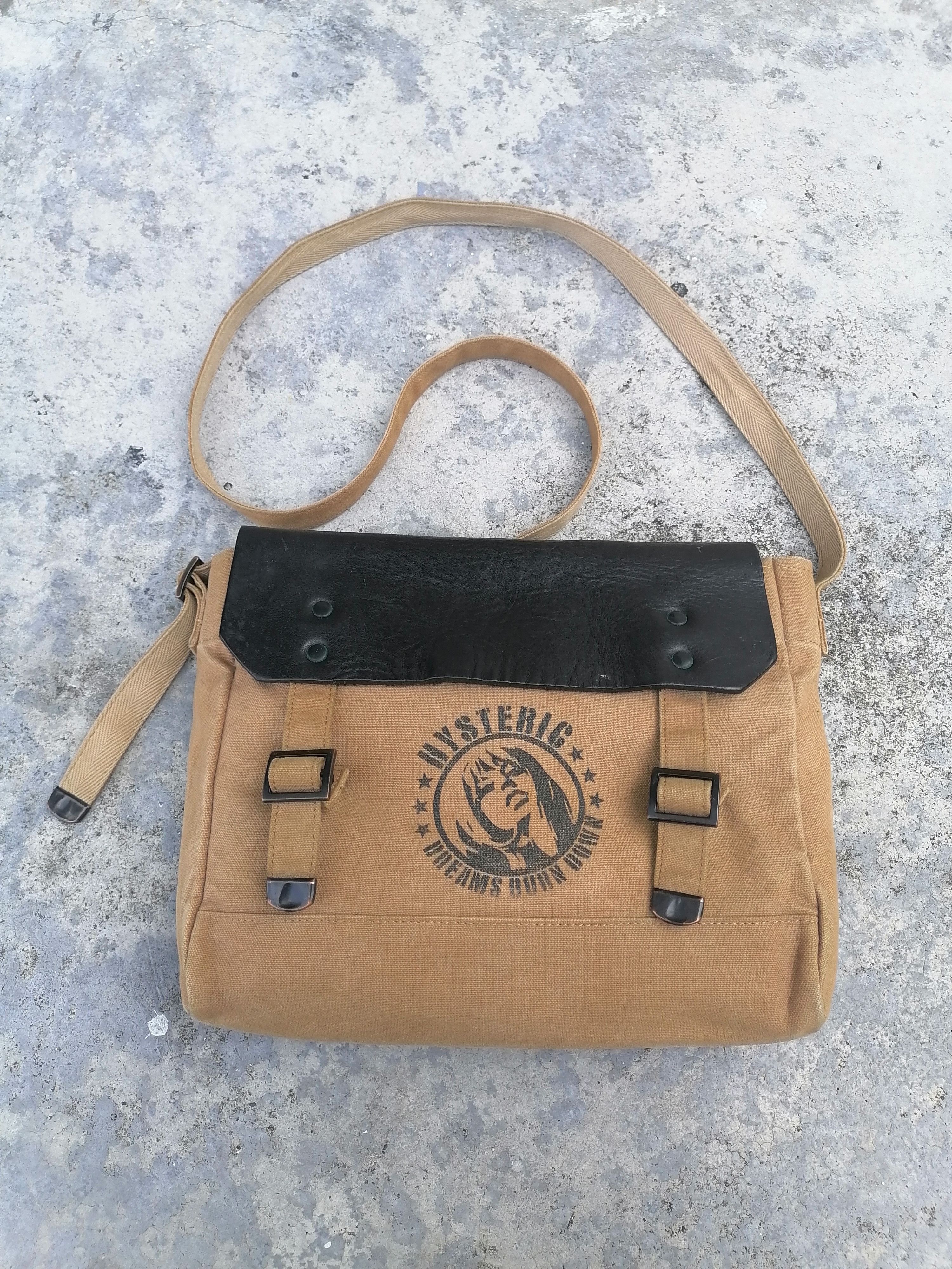 Hysteric Glamour Hysteric Glamour Rugged Canvas Leather Sling / Crossbody Bag Size ONE SIZE - 1 Thumbnail