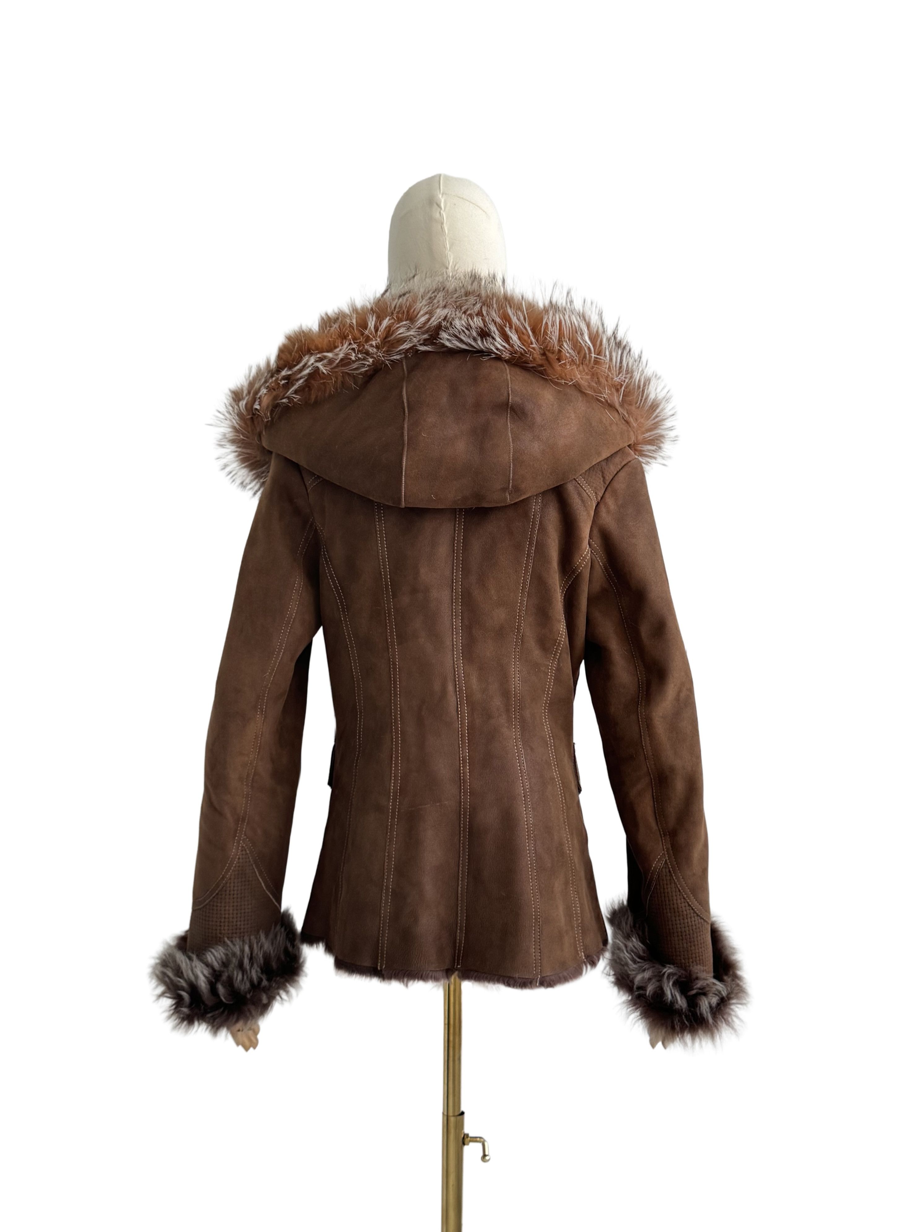Japanese Brand Vintage Genuine Leather/Real Fur Hooded Jacket Size M / US 6-8 / IT 42-44 - 5 Thumbnail