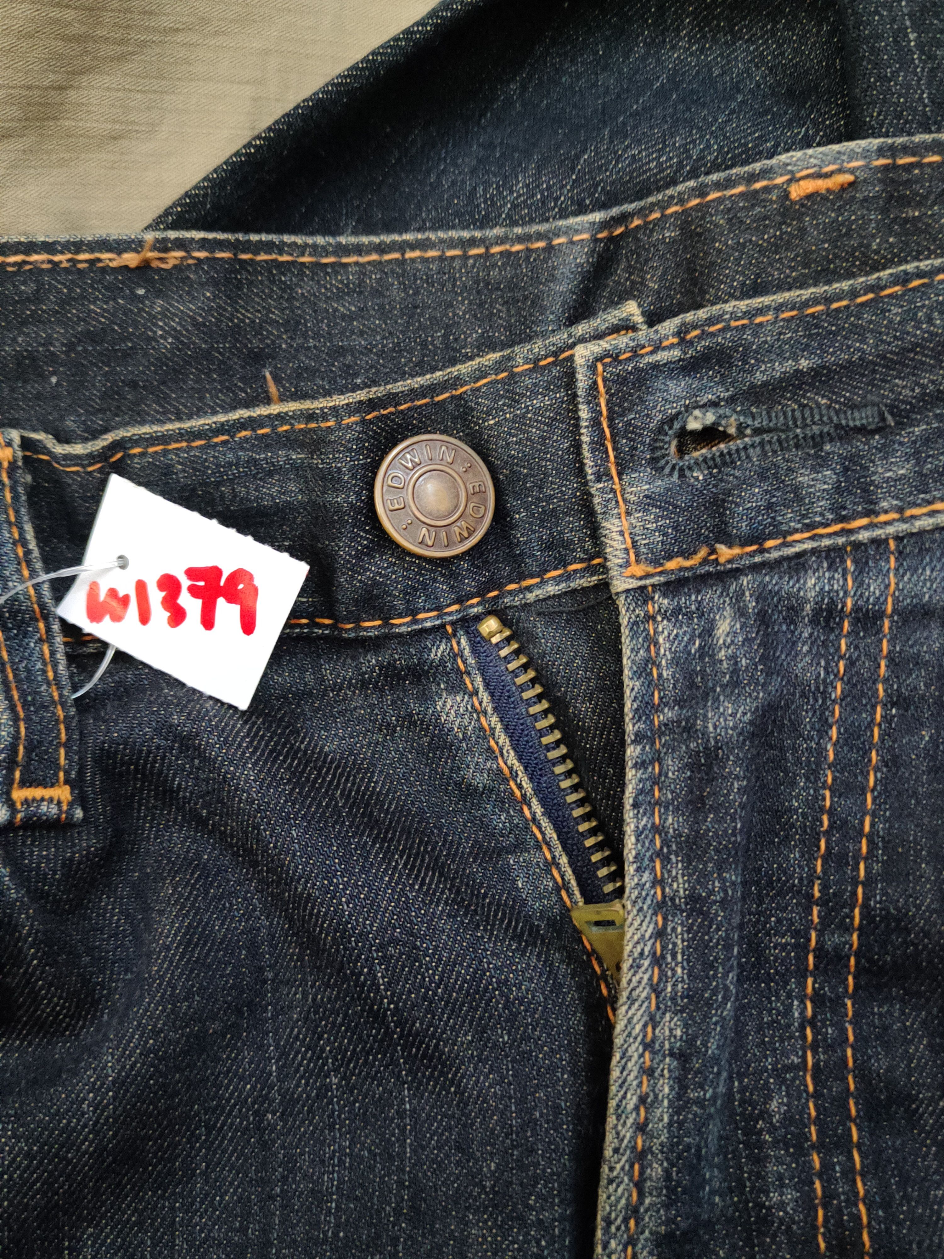 Edwin Edwin vintage Black Distressed Ripped denim Jeans #W1379 Size US 34 / EU 50 - 18 Thumbnail