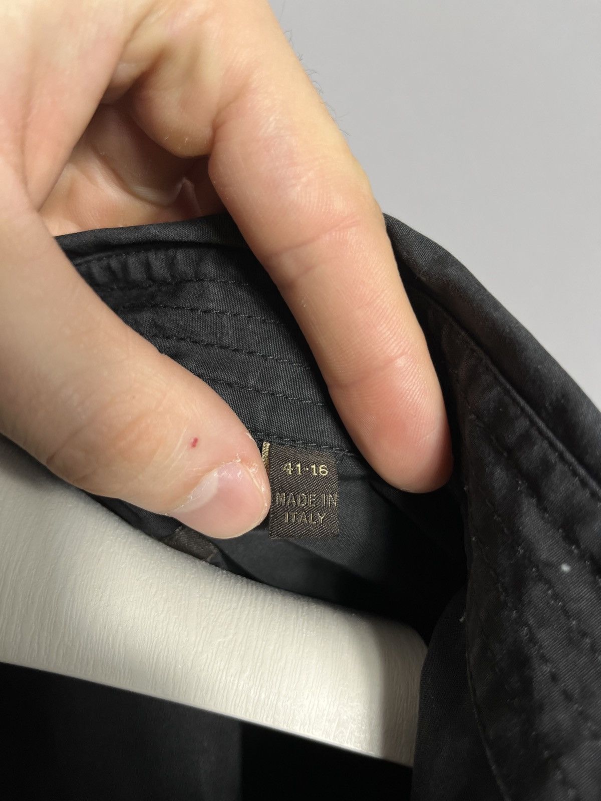 Burberry × Vintage Burberry shirt classic button mens long sleeve black Italy Size US XL / EU 56 / 4 - 11 Thumbnail