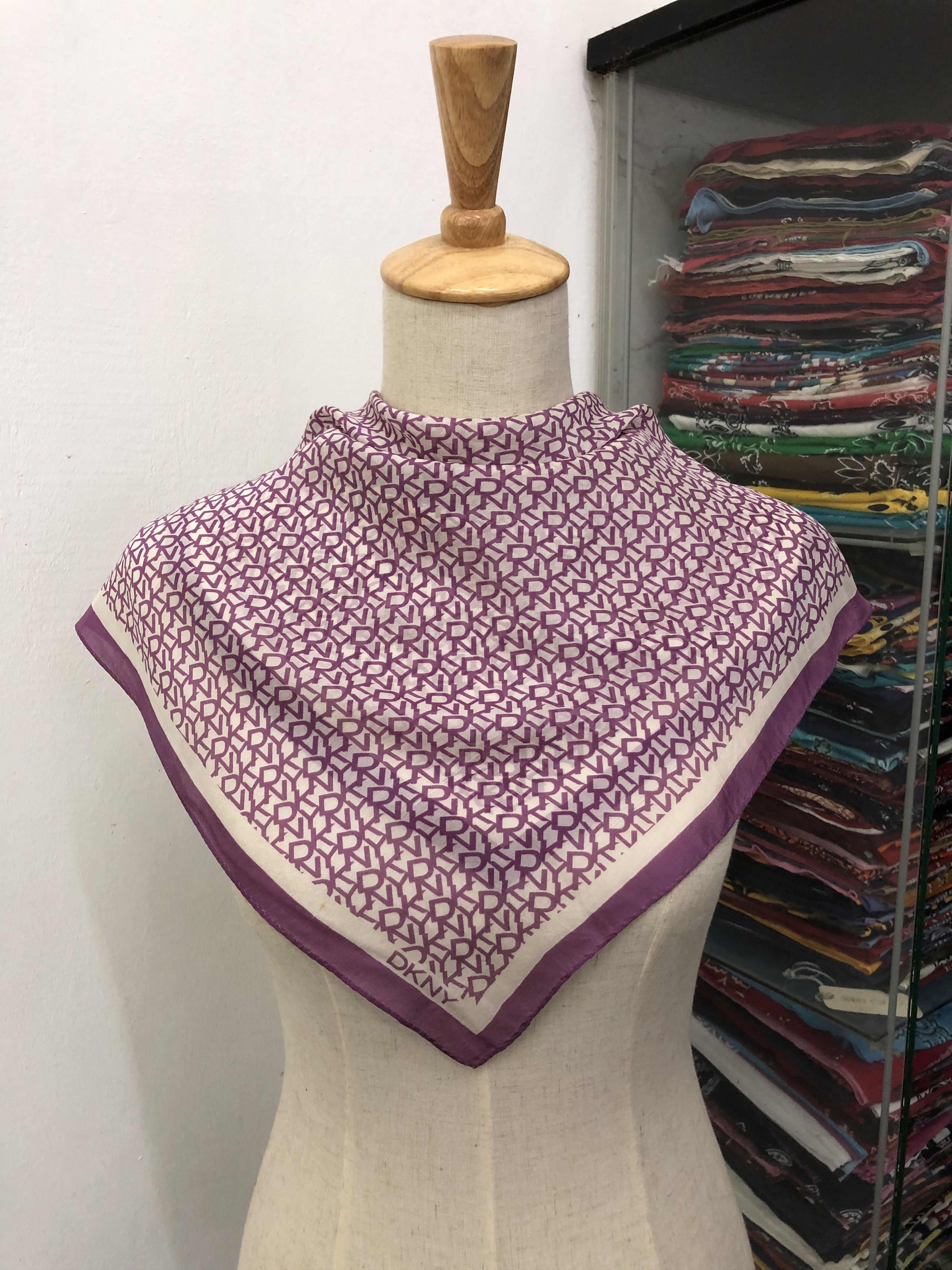DKNY Vintage DKNY Silk Scarf Size ONE SIZE - 1 Thumbnail