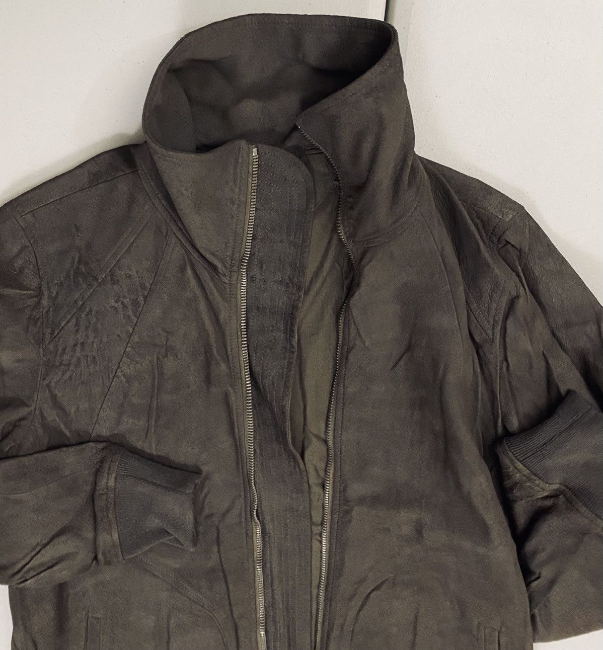 Rick Owens Rick Owens Blistered Lamb High Neck Intarsia DNA Dust Jacket Size US L / EU 52-54 / 3 - 18 Thumbnail
