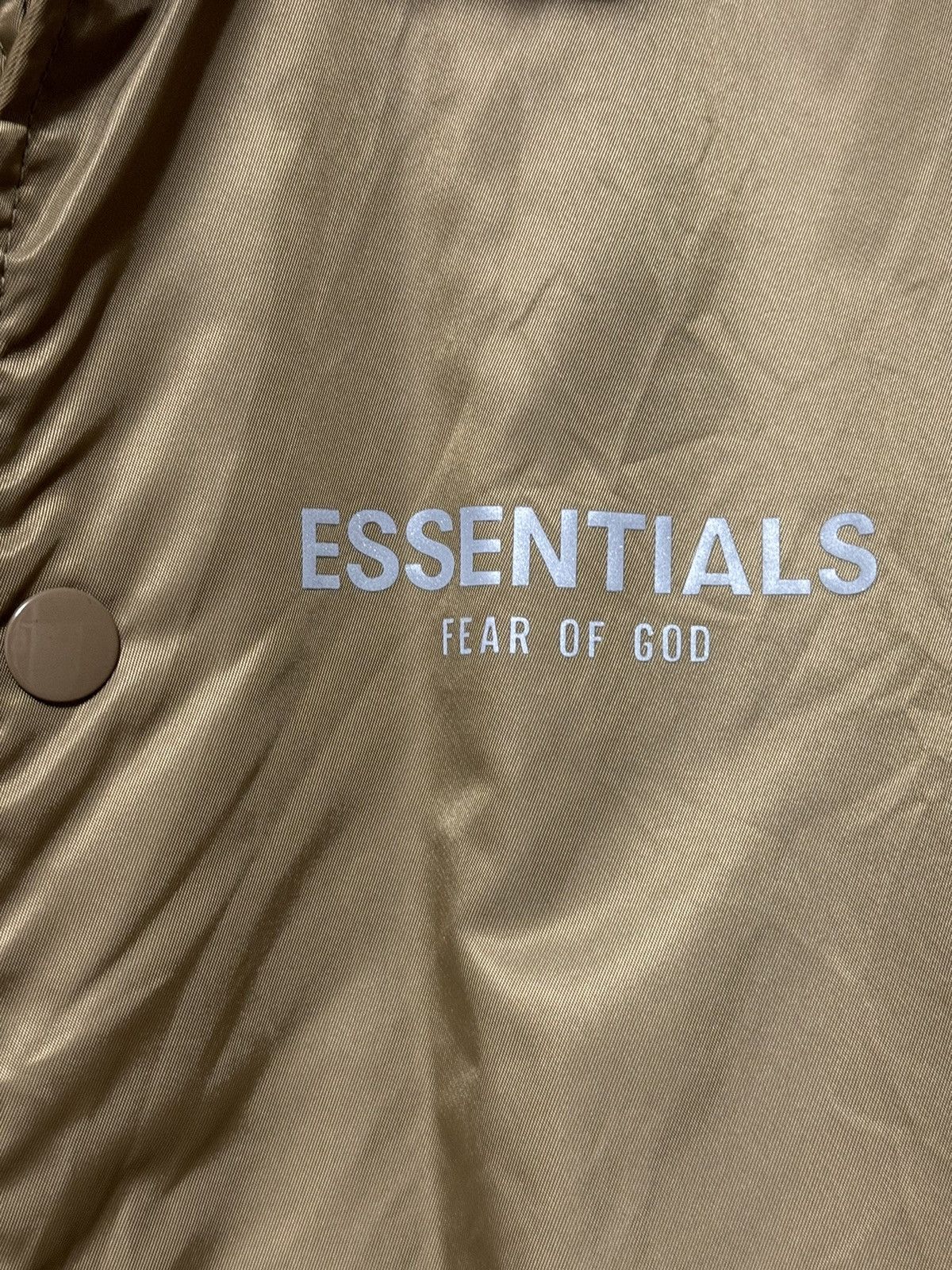 Fear of God 💥Fear of God Essentials Nylon Jacket SZ Medium Tan Size US M / EU 48-50 / 2 - 3 Thumbnail