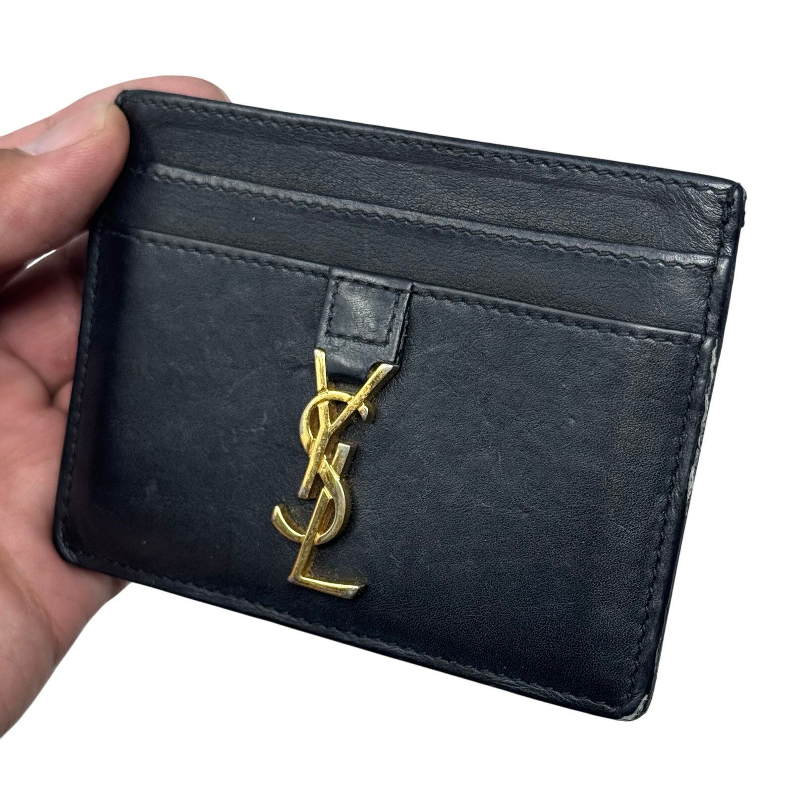 Saint Laurent Paris YSL Logo Cardholder Wallet Size ONE SIZE - 7 Thumbnail