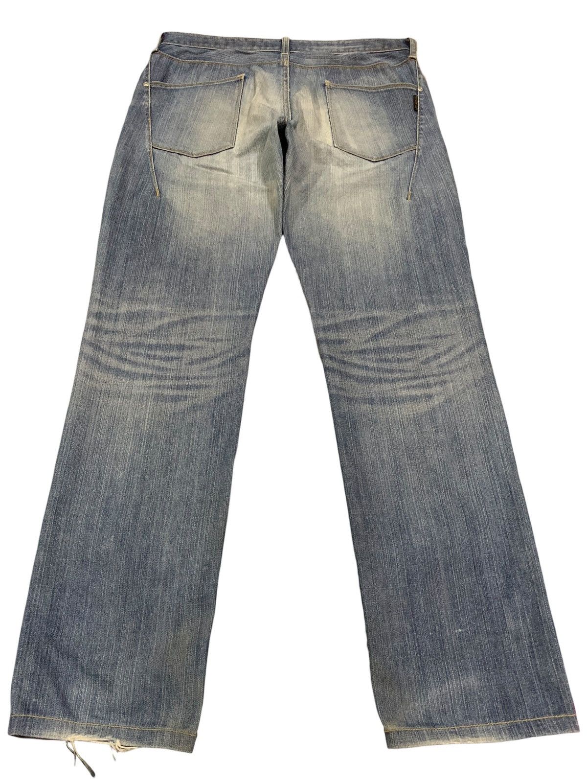 Neil Barrett Vintage Black Barret Japan Blue Wash Grunge Distressed Jeans Size US 31 - 2 Thumbnail