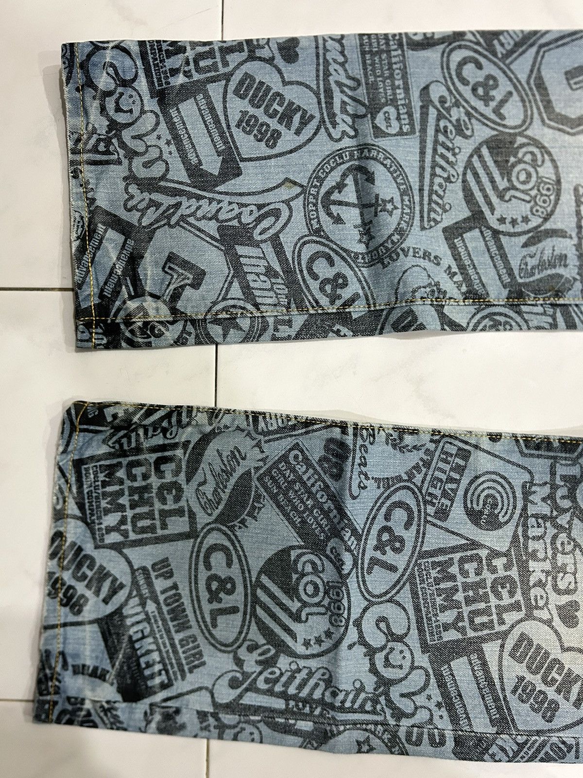 Japanese Brand Vintage Co&Lu Japan Printed All Over Jeans Size US 32 / EU 48 - 5 Thumbnail
