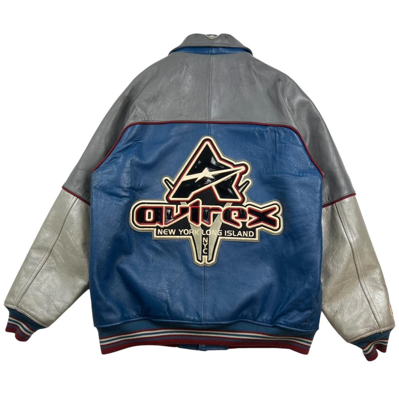 Avirex Vintage Avirex New York Long Island NYC Leather Jacket - XXL Size US XXL / EU 58 / 5 - 1 Thumbnail