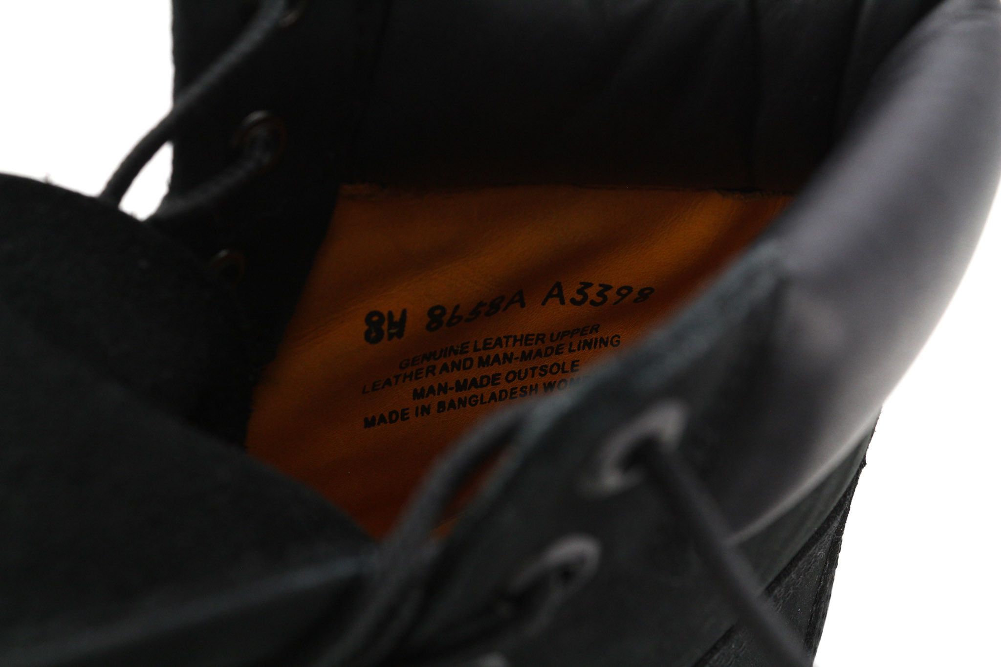 Timberland 8658A-A3398 EU38.5/39 Black Leather Lace Boots 81175 Size US 7.5 / IT 37.5 - 9 Thumbnail