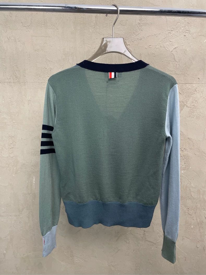 Thom Browne Thom browne Size 12 Blue and green color block four-stripe Size M / US 6-8 / IT 42-44 - 3 Thumbnail